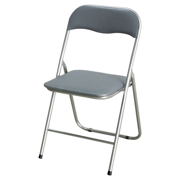 Silla Acolchado Plegable Gris (44,5 x 44 x 79 cm) Silla Acolchado Plegable Gris (44,5 x 44 x 79 cm)