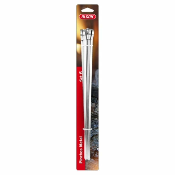 Set de Pinchos para Barbacoa Algon Metal 24 Unidades (6 Piezas) (33 cm x 6 mm) 1