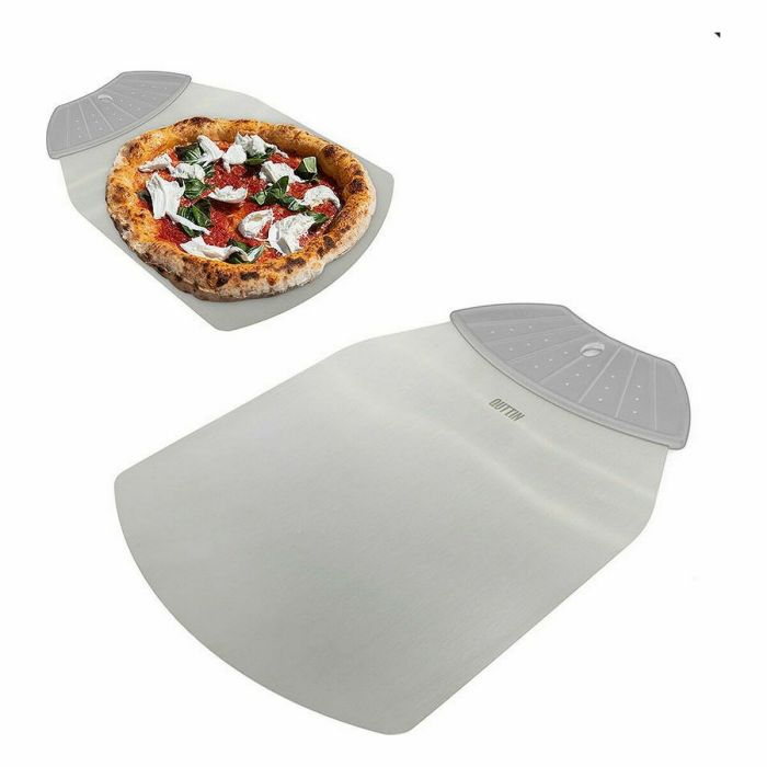 Paleta de Cocina Quttin Pizza Acero 25 x 36 cm (12 Unidades) 2