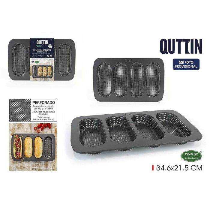 Molde con forma Quttin Baguette 0,5 mm 34,6 x 21,5 x 3 cm (12 Unidades) 2