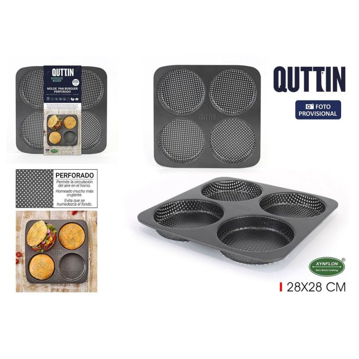 Molde con forma Quttin Burguer 28 x 28 x 2,5 cm 1 Molde con forma Quttin Burguer 28 x 28 x 2,5 cm 1