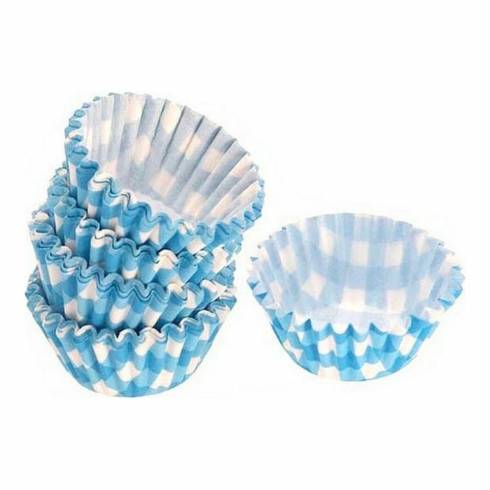 Set de Moldes de Repostería Azul Desechable (100 pcs) 1 Set de Moldes de Repostería Azul Desechable (100 pcs) 1