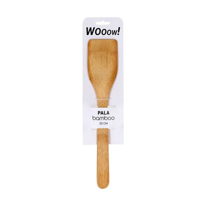 Wooow Pala Recta de Bambú 30 cm Privilege - Utensilio de Cocina para Repostería y Servir Alimentos (36 Unidades)