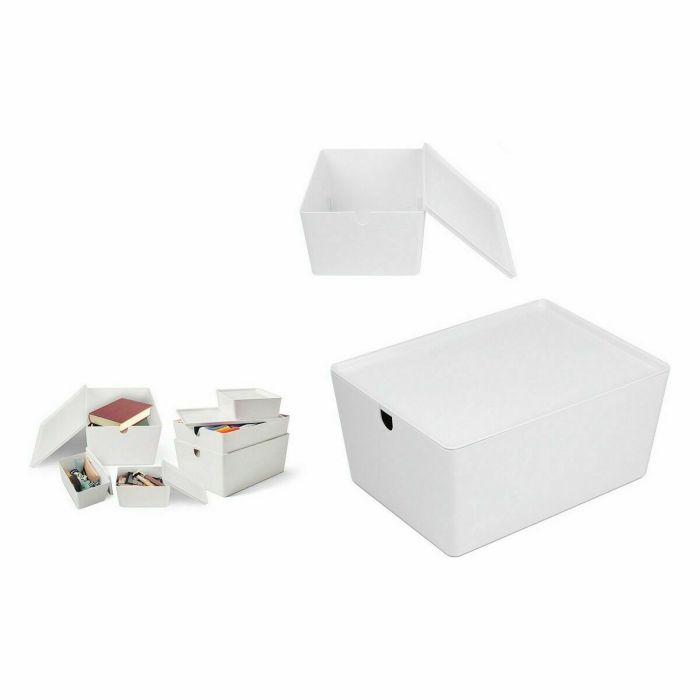 Caja Organizadora Apilable Confortime Con Tapa 35 x 26 x 16 cm (6 Unidades) 1