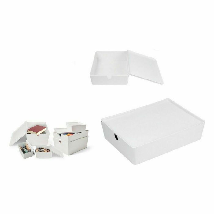 Caja Organizadora Apilable Confortime Con Tapa 35 x 26 x 8,5 cm (8 Unidades) 1