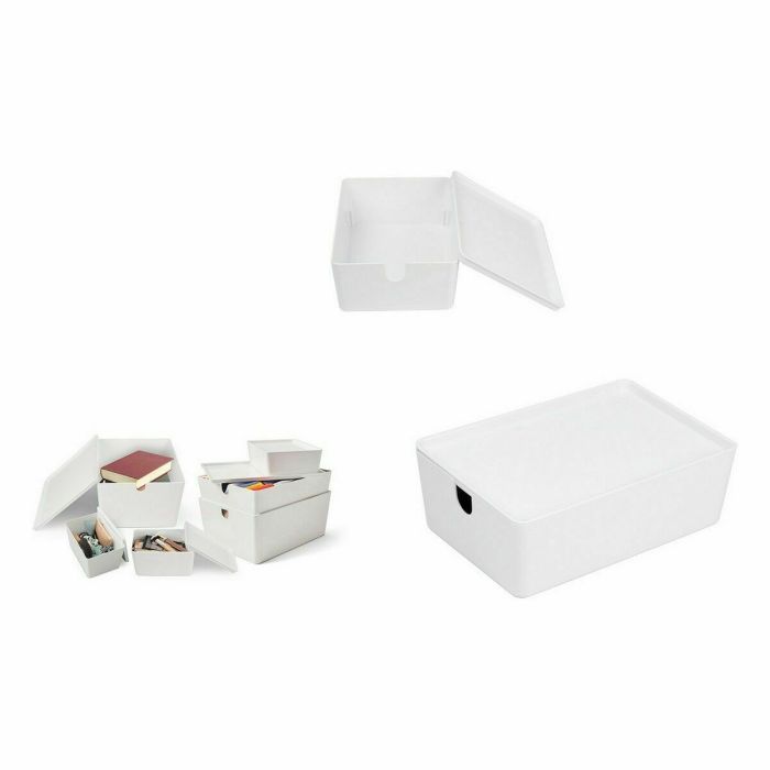 Caja Organizadora Apilable Confortime Con Tapa 26 x 17,5 x 8,5 cm (10 Unidades) 1