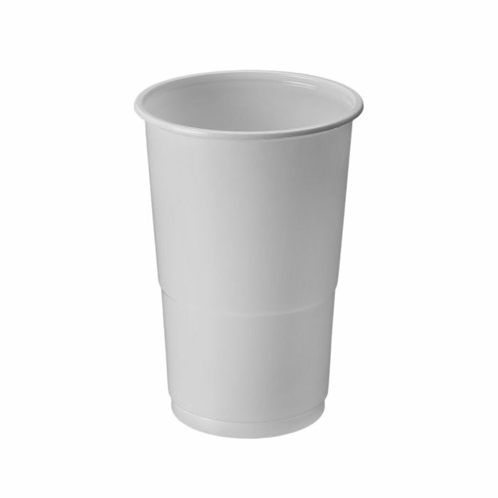 Set de vasos reutilizables Algon Blanco 24 Unidades 250 ml (50 Piezas) 1