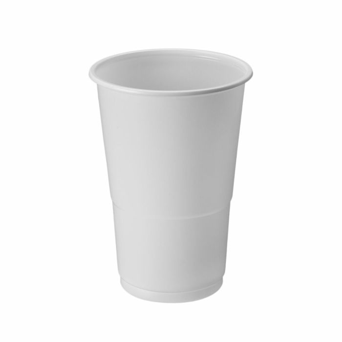 Set de vasos reutilizables Algon Blanco 24 Unidades 300 ml (50 Piezas) 1