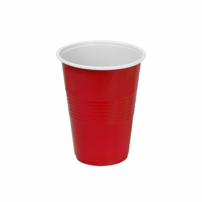 Set de vasos reutilizables Algon Rojo 24 Unidades 250 ml (25 Piezas) 1