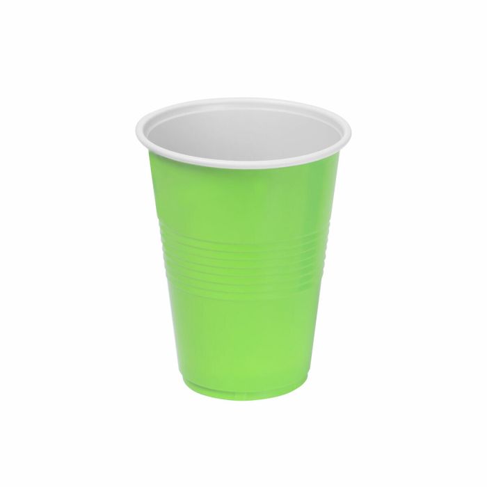 Set de vasos reutilizables Algon Verde 24 Unidades 250 ml (25 Piezas) 1