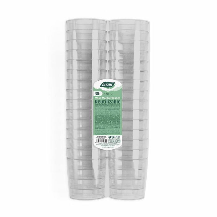 Set de vasos reutilizables Algon 3,3 L Transparente Mojito 6 Unidades (30 piezas) 2