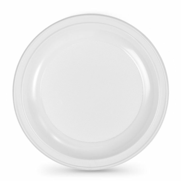 Set de platos reutilizables Algon Redondo Blanco Plástico (36 Unidades) 1