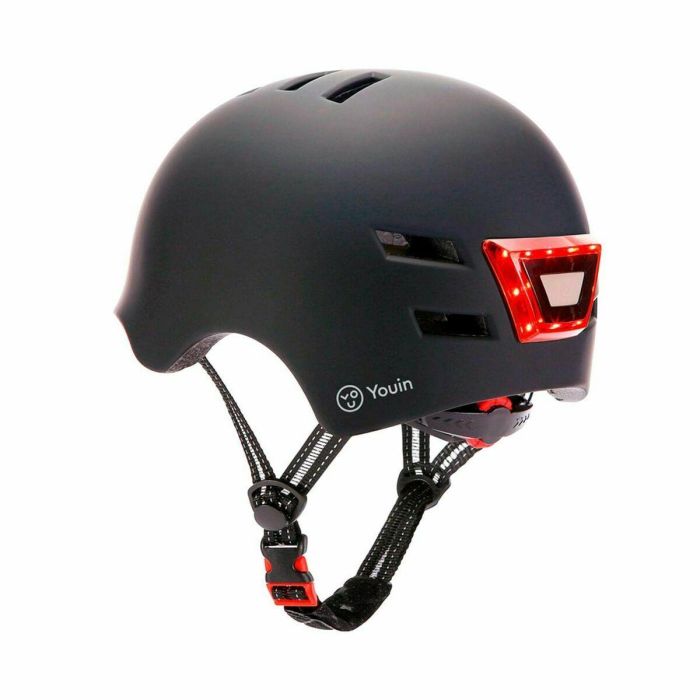 Youin Casco con Led Frontal y Trasero Negro (Talla M)