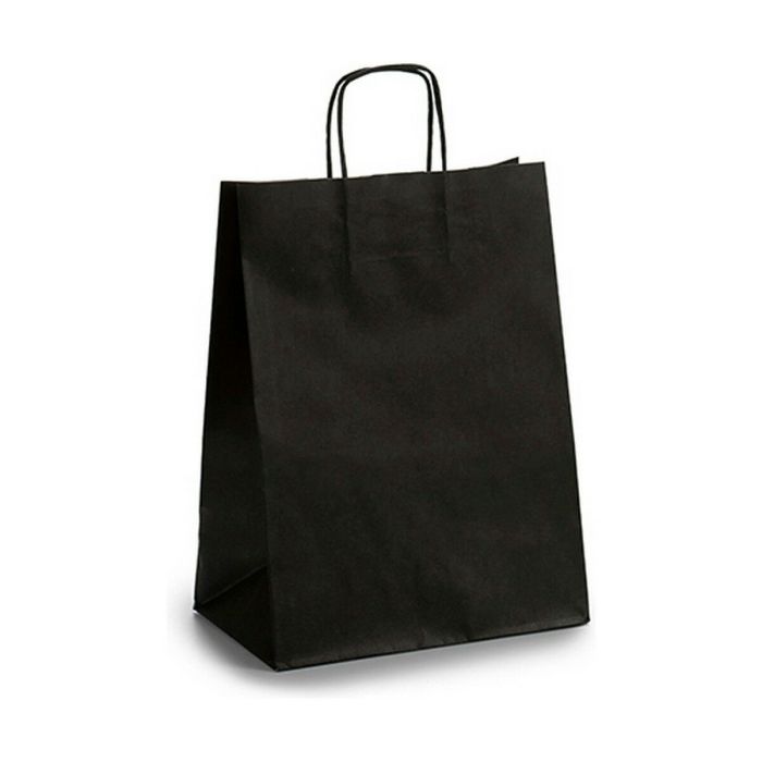 Bolsa de Papel 24 x 12 x 40 cm Negro (25 Unidades) 1