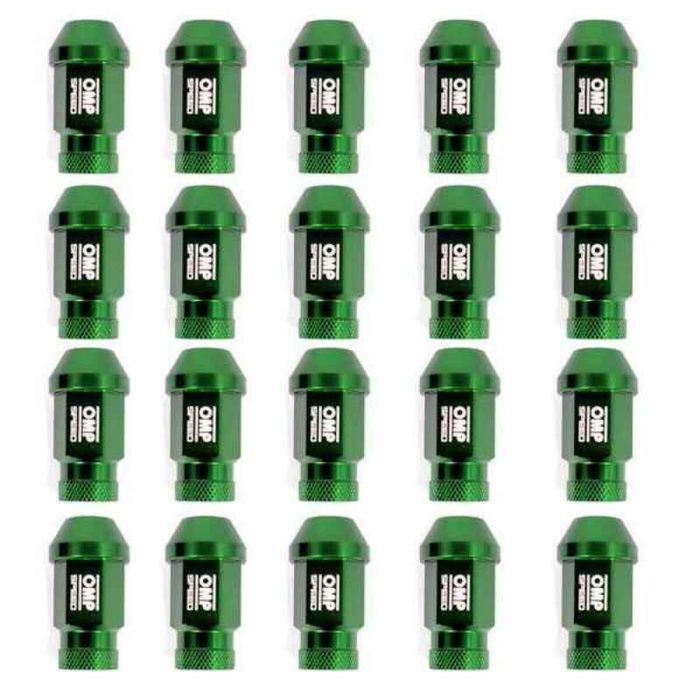 Set Tuercas OMP ELE20026 40 mm M12 x 1,25 20 uds Verde (Reacondicionado A+) 3