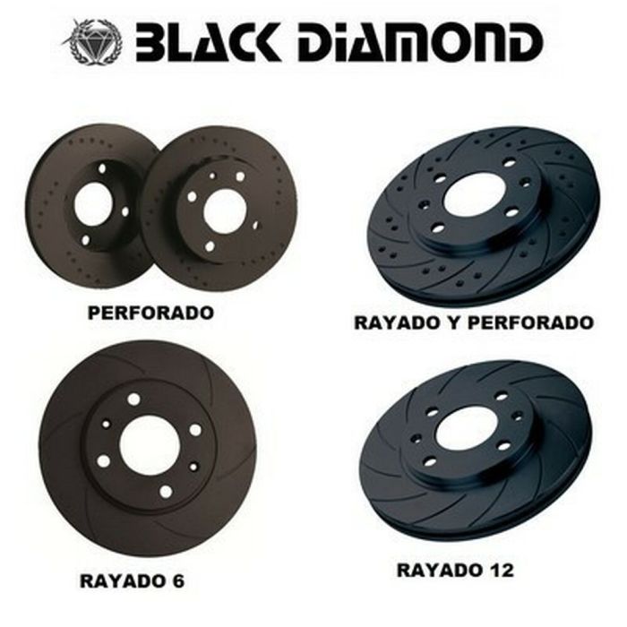 Discos de Freno Black Diamond KBD1863CD Trasero Sólido Taladrado 2