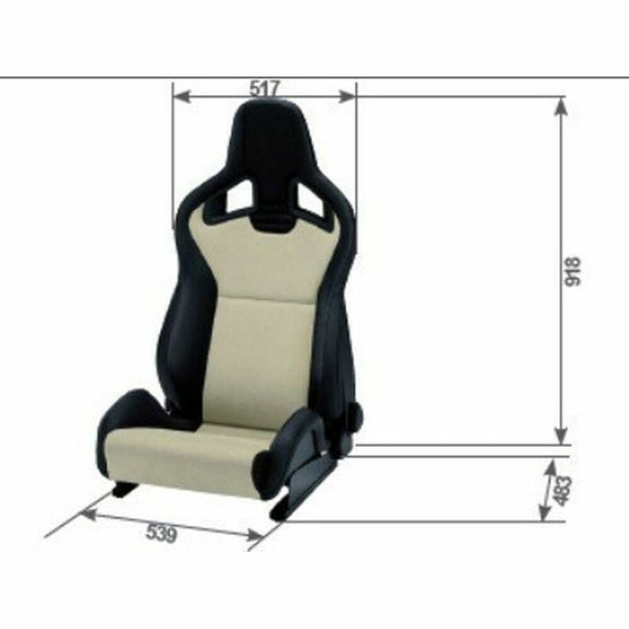 Asiento Racing Recaro SPORTSTER CS Negro Copiloto 1