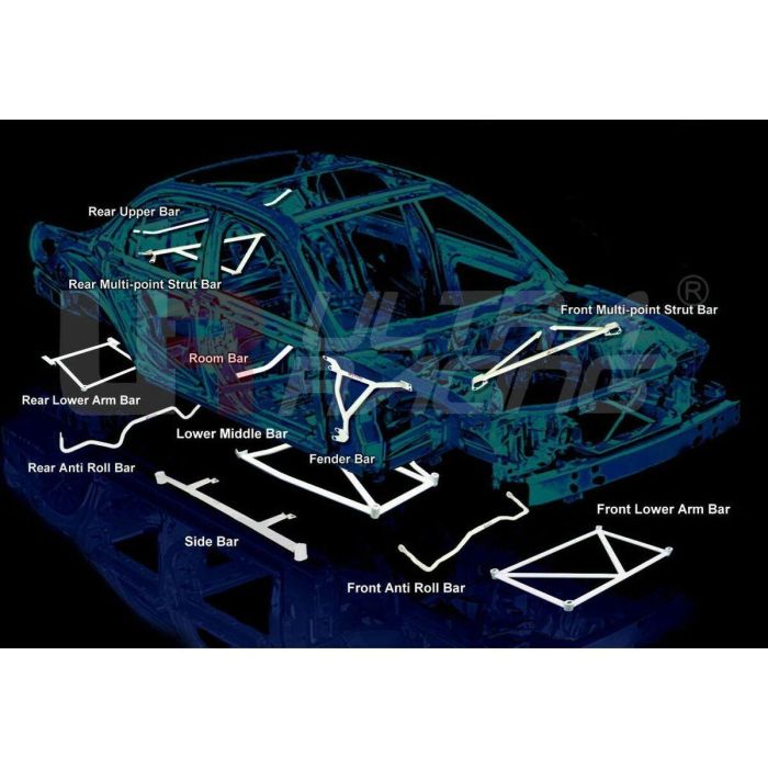 Barra de Refuerzo Ultra Racing URRE2-177 BMW 3-SERIES E46 Superior Trasera 1