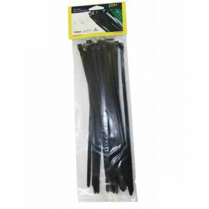 Bridas negras 380x4,8mm nylon alta calidad (blister 25 unid.) edm