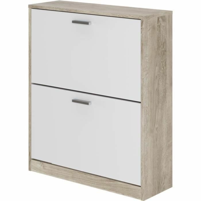 Mueble Zapatos 2 Puertas Roble-Blanco