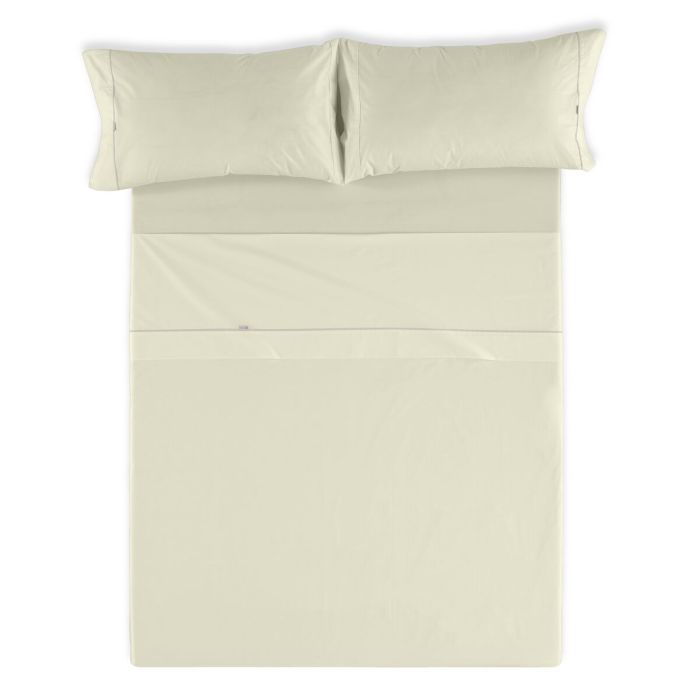 Juego de Sábanas Alexandra House Living Crema Cama de 180 4 Piezas