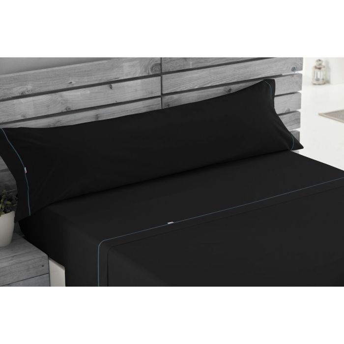 Juego de Sábanas Alexandra House Living Negro Cama de 135/140 3 Piezas 3