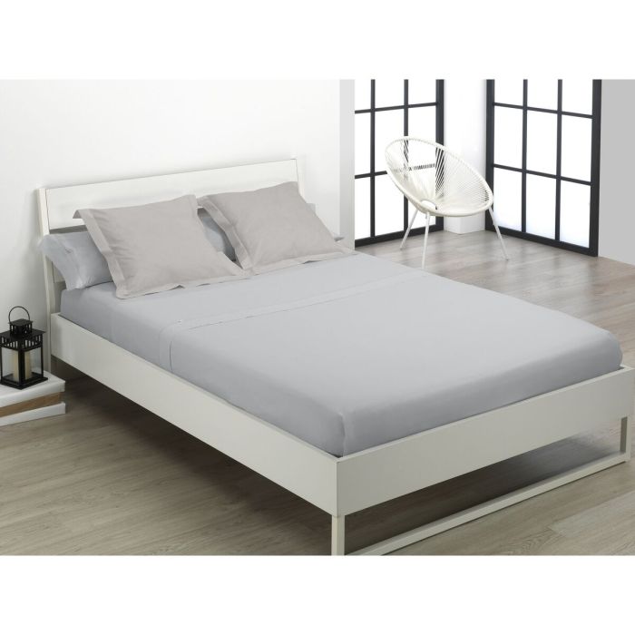 Juego de Sábanas Alexandra House Living Gris Perla Cama de 105 3 Piezas 2