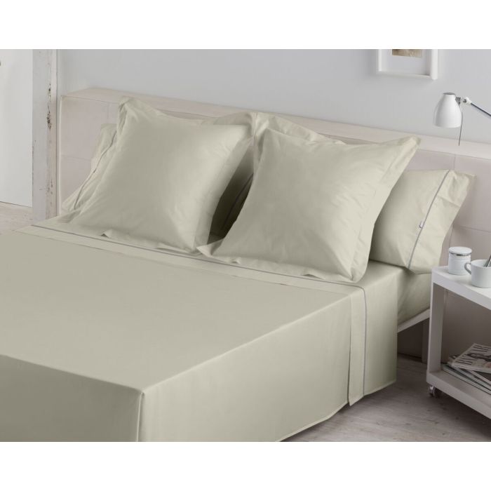 Juego de Sábanas Alexandra House Living Beige Cama de 150/160 4 Piezas 1