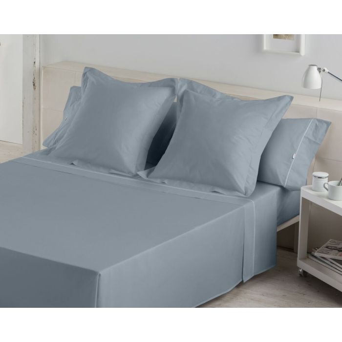 Juego de Sábanas Alexandra House Living Acero Gris Acero Cama de 135/140 3 Piezas 1