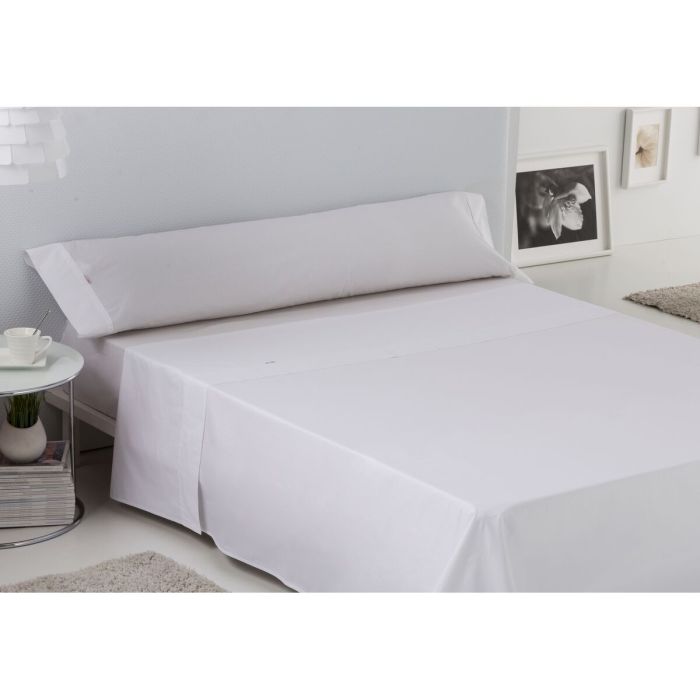 Juego de Sábanas Alexandra House Living Blanco Cama de 90 3 Piezas 4