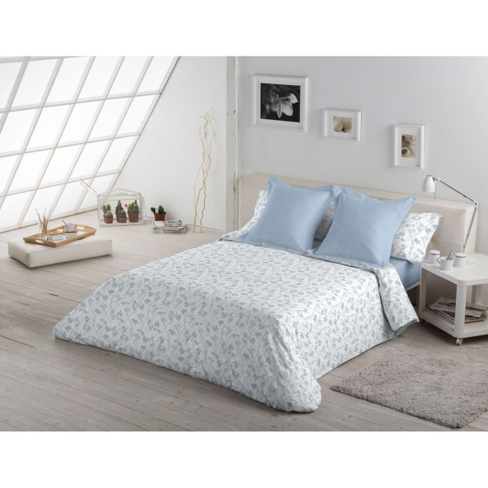 Juego de funda nórdica Alexandra House Living Paola Azul Cama de 180 6 Piezas 2