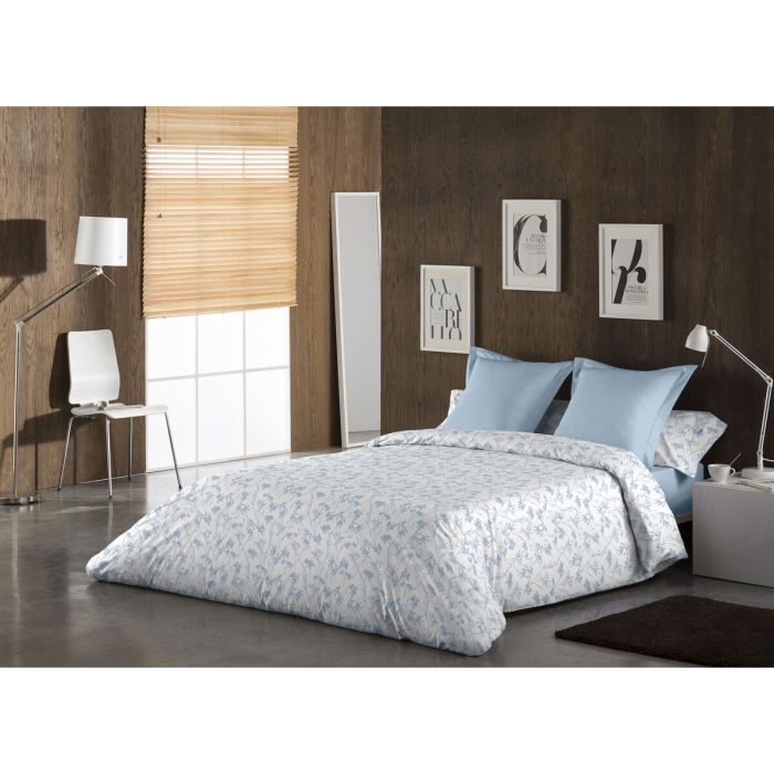 Juego de funda nórdica Alexandra House Living Paola Azul Cama de 180 6 Piezas 1