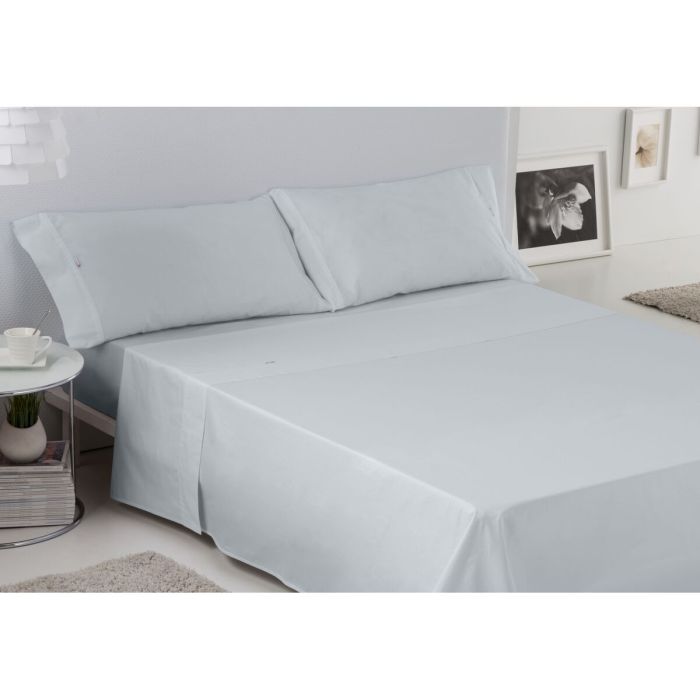 Juego de Sábanas Alexandra House Living Gris Perla Cama de 150/160 4 Piezas 4