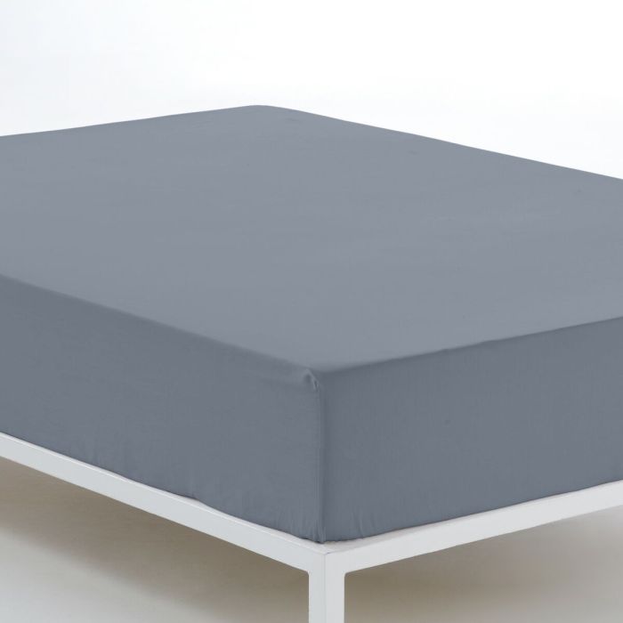 Sábana Bajera Ajustable Alexandra House Living Gris Acero 105 x 210 cm 3 Sábana Bajera Ajustable Alexandra House Living Gris Acero 105 x 210 cm 3