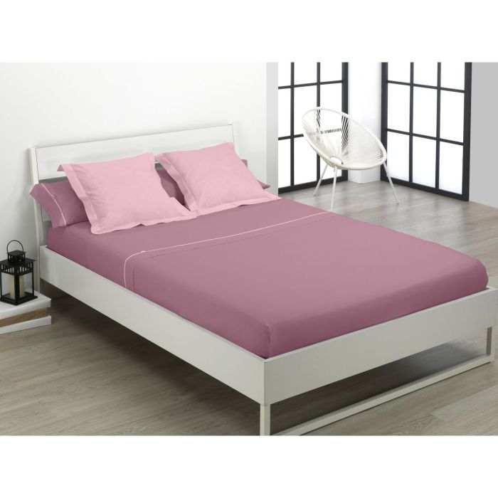 Juego de Sábanas Alexandra House Living Magenta Cama de 150 1