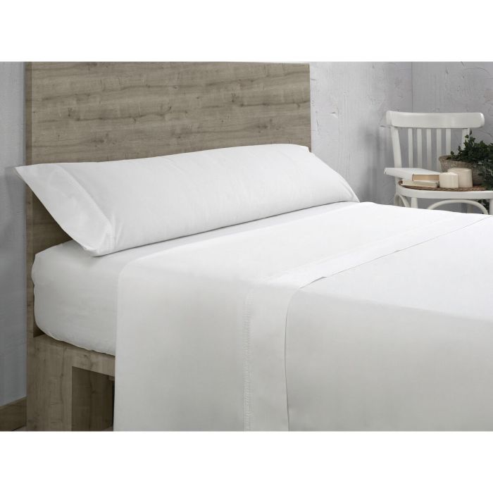 Juego de Sábanas Alexandra House Living Qutun Blanco Cama de 150 3 Piezas 5