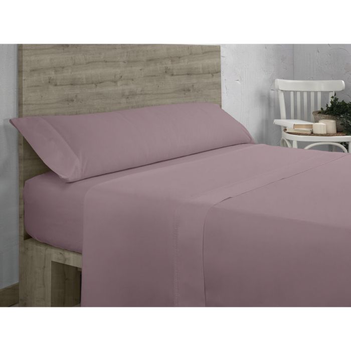 Juego de Sábanas Alexandra House Living Qutun Morado Cama de 180 4 Piezas 5