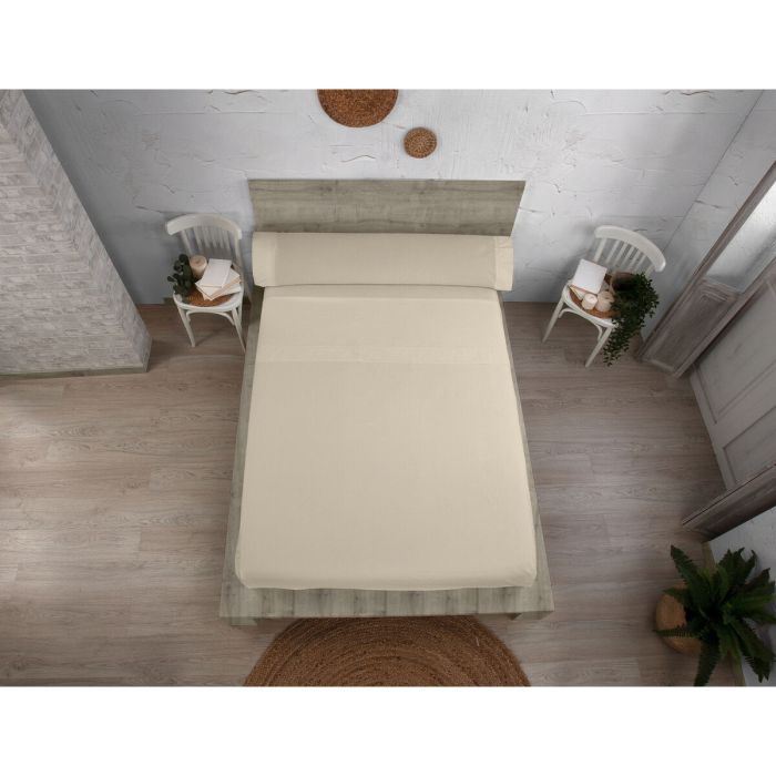 Juego de Sábanas Alexandra House Living Qutun Beige Cama de 135/140 3 Piezas 1