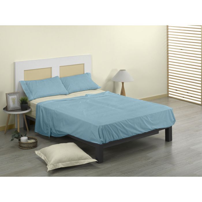 Juego de Sábanas Alexandra House Living Cuca Azul Cama de 150 4 Piezas 2