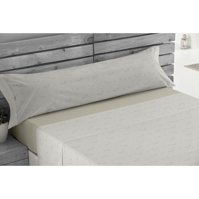 Juego de Sábanas Alexandra House Living Cuca Beige Cama de 150 3 Piezas 3