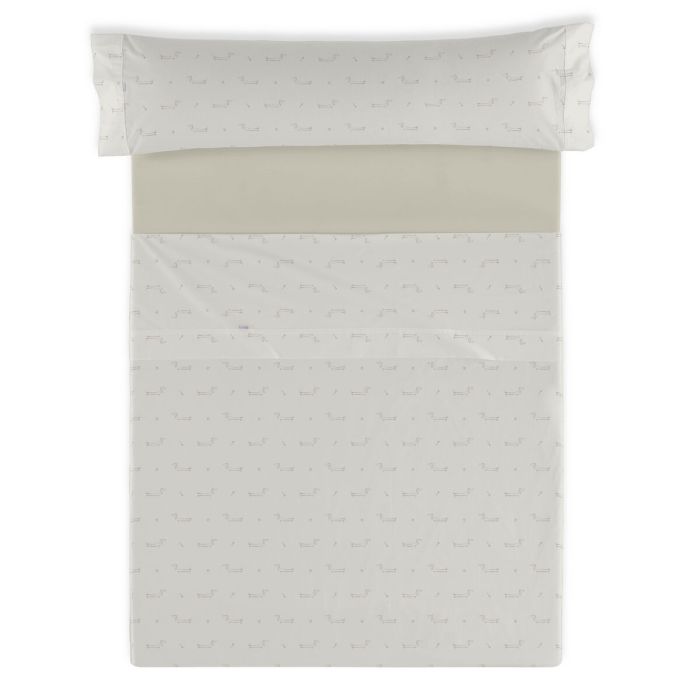 Juego de Sábanas Alexandra House Living Cuca Beige Cama de 150 3 Piezas