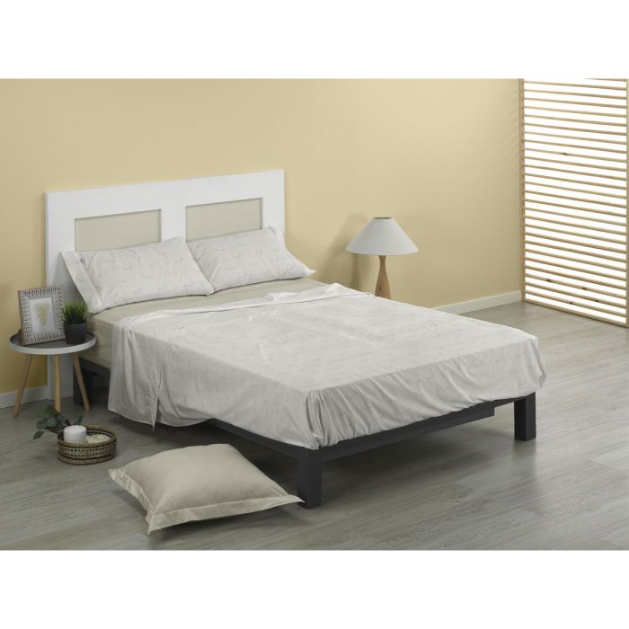 Juego de Sábanas Alexandra House Living Cuca Beige Cama de 150 3 Piezas 2