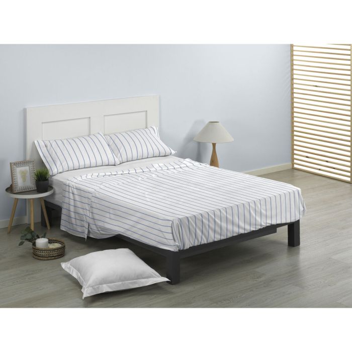 Juego de Sábanas Alexandra House Living Rita Azul Cama de 150 4 Piezas 2