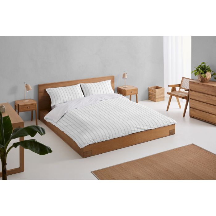 Funda Nórdica Alexandra House Living Rita Gris Perla Cama de 180 260 x 240 cm 3 Piezas 3