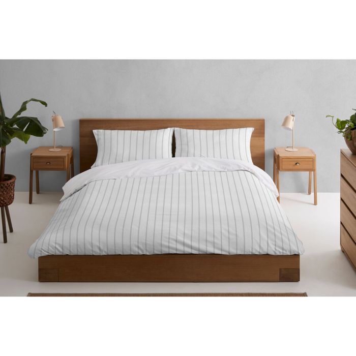 Funda Nórdica Alexandra House Living Rita Gris Perla Cama de 180 260 x 240 cm 3 Piezas 1