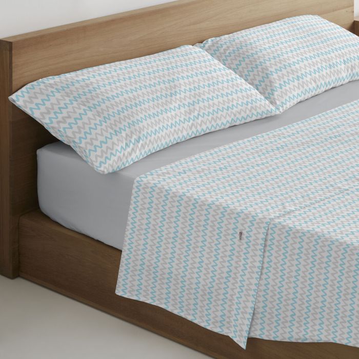 Juego de Sábanas Alexandra House Living Cloe Azul Cama de 135/140 3 Piezas 3