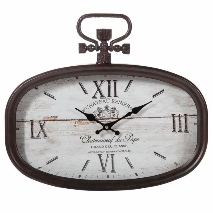 Reloj de Pared Alexandra House Living Blanco Marrón Metal 45 x 2 x 40 cm