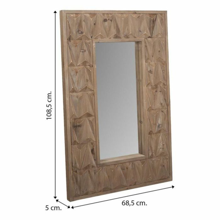 Espejo de pared Alexandra House Living Blanco Madera de abeto 10 x 114 x 73 cm 2