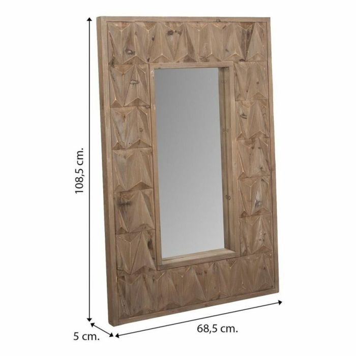 Espejo de pared Alexandra House Living Blanco Madera de abeto 10 x 114 x 73 cm 1