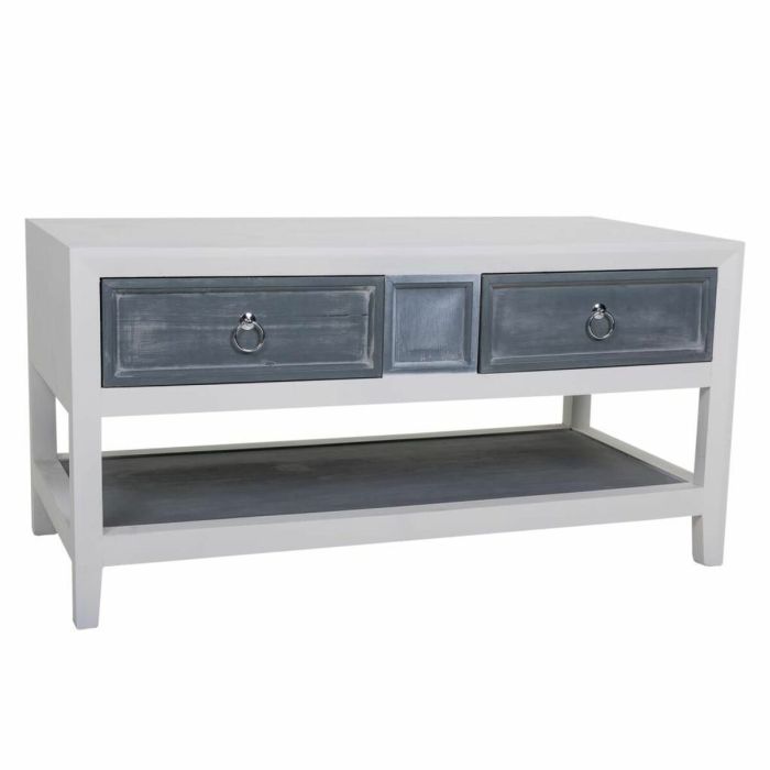 Mesa de Centro Alexandra House Living Blanco Gris Madera de abeto Madera MDF 51 x 53 x 104 cm